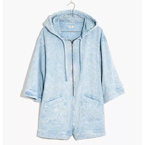 NEW Madewell Warm Acid Wash Jazz Playa Hoodie Romper - Size 1
